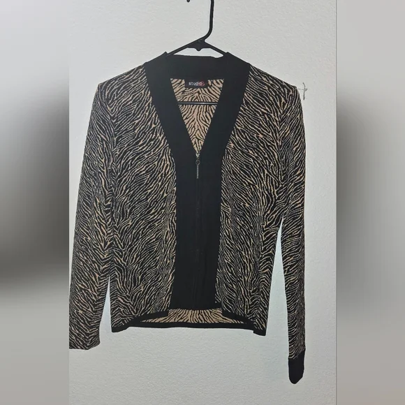 Cardigan tiger print ,studio G size M es elástico - Picture 1 of 4